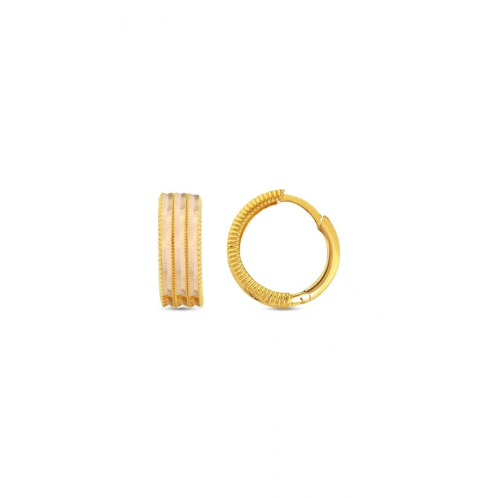 Altın Halka Küpe - 14k - 3.48gr