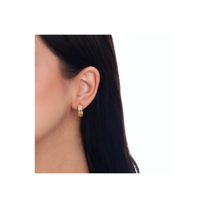 Altın Halka Küpe - 14k - 3.48gr