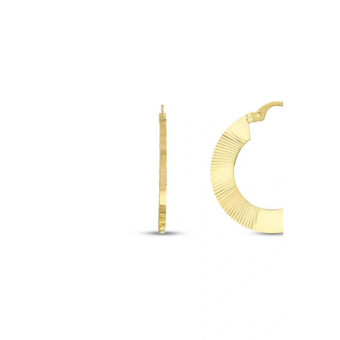 Tasarım Altın Küpe - 14K - 3.84gr