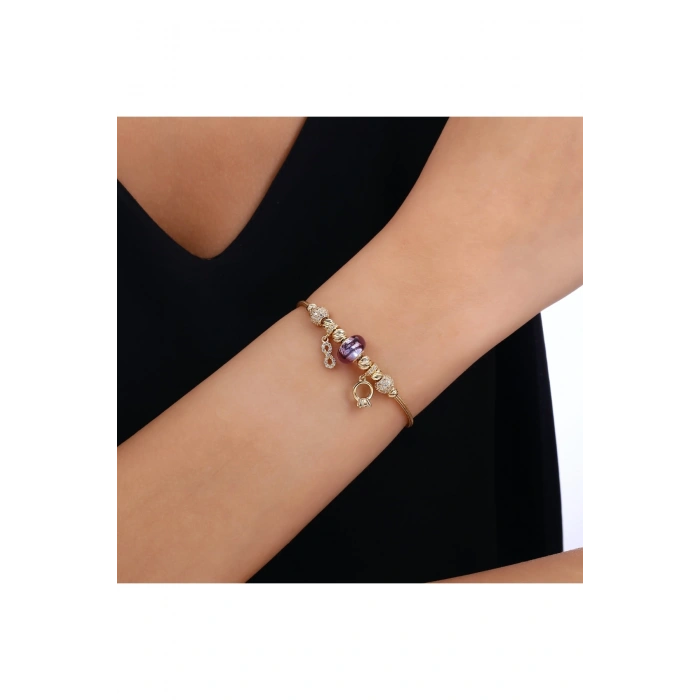 Tasarım Altın Charm Bileklik - 14K