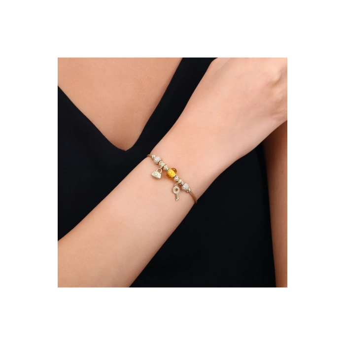 Tasarım Altın Charm Bileklik - 14K