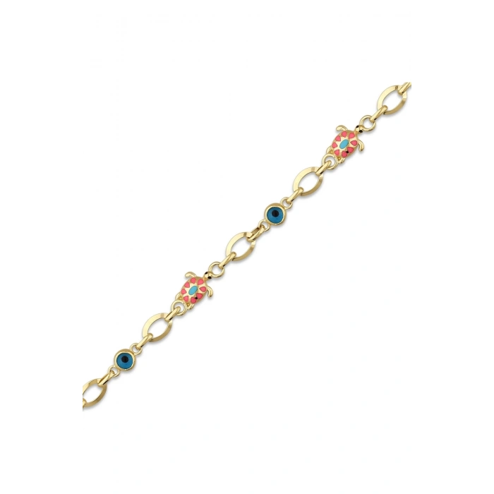 Nazarlıklı Altın Çocuk Bileklik - 14k - 3.76gr