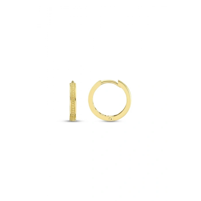 Altın Halka Küpe - 14K - 3.44gr