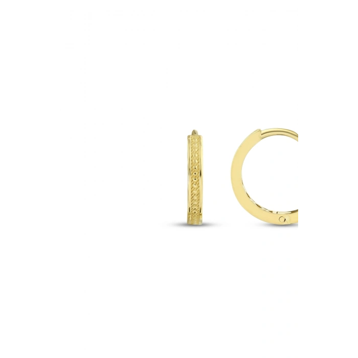 Altın Halka Küpe - 14K - 3.44gr