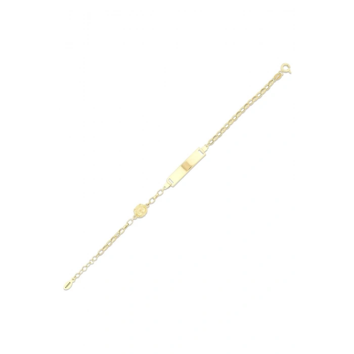 Aslan Figürlü Çocuk Altın Künye - 14K - 1.89gr