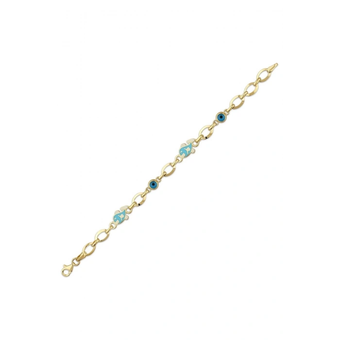 Nazarlıklı Altın Çocuk Bileklik - 14k - 3.60gr