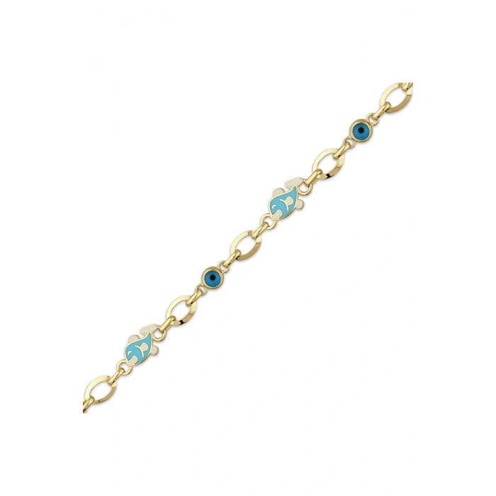Nazarlıklı Altın Çocuk Bileklik - 14k - 3.60gr