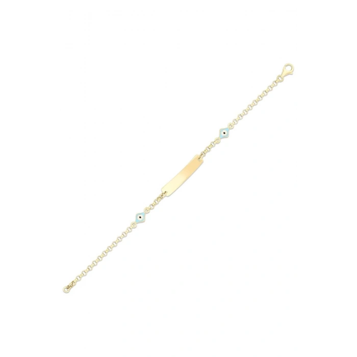 Nazarlıklı Altın Çocuk Künye - 14k - 2.55gr