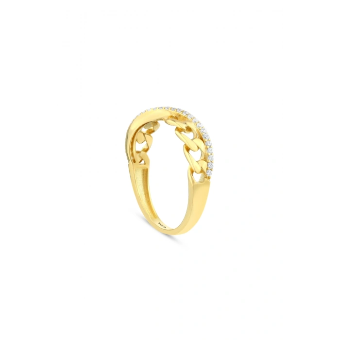 Zincir Formlu Altın Yüzük - 14K - 2.27gr