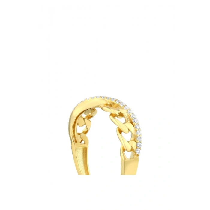 Zincir Formlu Altın Yüzük - 14K - 2.27gr