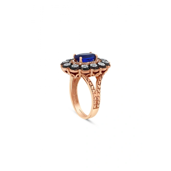 0.16 Karat Safir Taşlı Elmas Yüzük