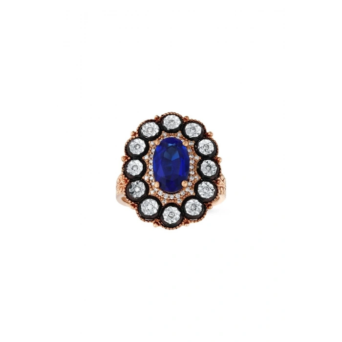 0.16 Karat Safir Taşlı Elmas Yüzük