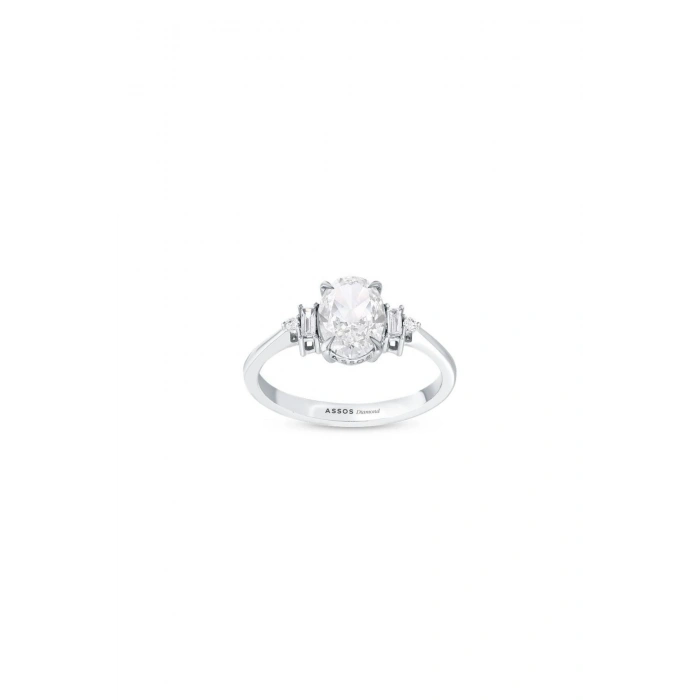 0.10 Karat Violet Oval Pırlanta Yüzük