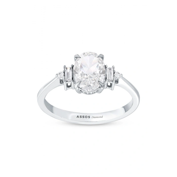 0.10 Karat Violet Oval Pırlanta Yüzük