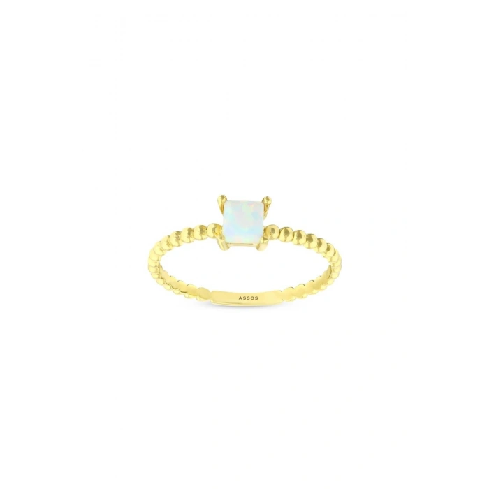 Opal Taşlı Altın Yüzük - 14K