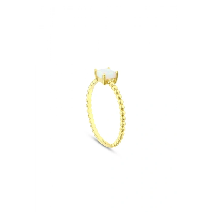 Opal Taşlı Altın Yüzük - 14K