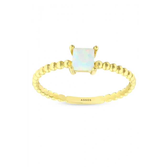 Opal Taşlı Altın Yüzük - 14K