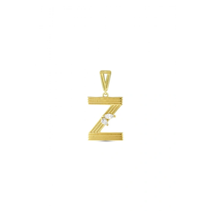 Altın Z Harf Kolye Ucu - 14K