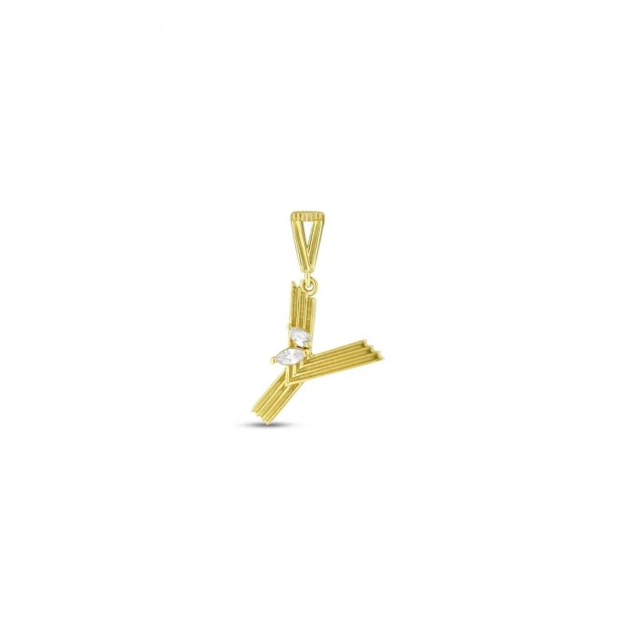 Altın Y Harf Kolye Ucu - 14K