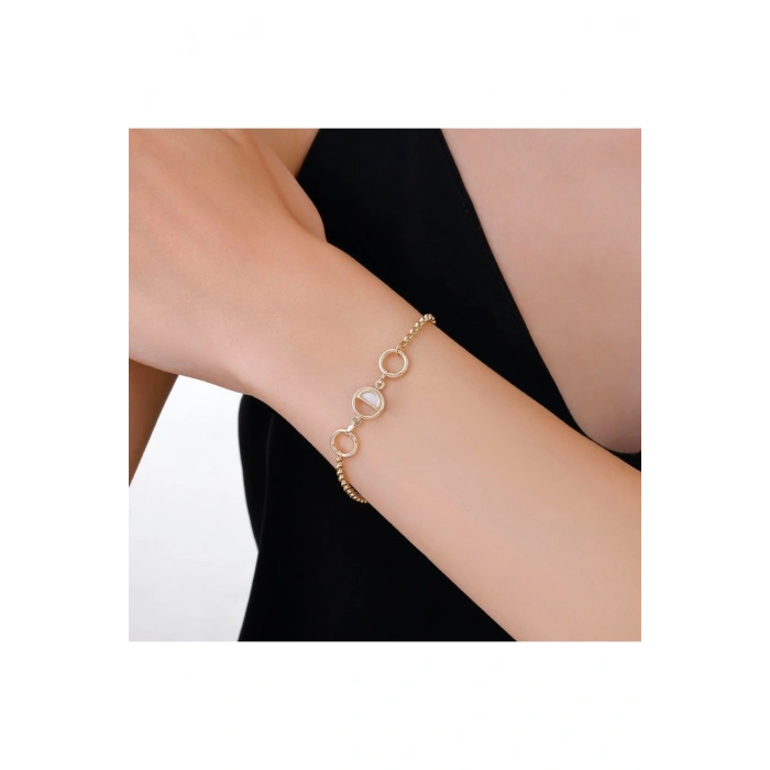 Assos Figura Taşlı Altın Bileklik - 14K