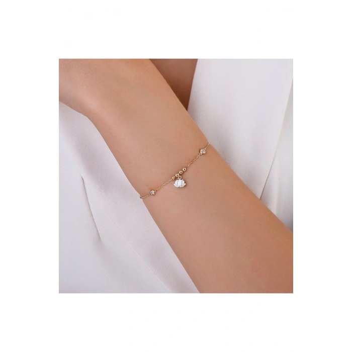 Altın Lotus Bileklik - 14K