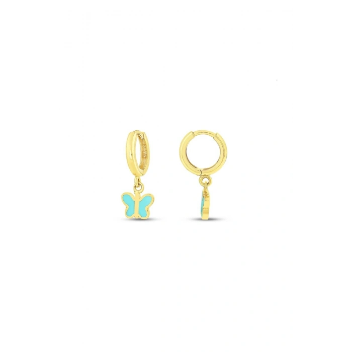 Altın Kelebek Çocuk Küpe - 14K