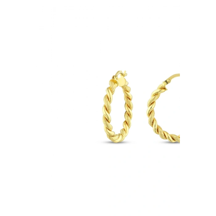 Altın Burgu Halka Küpe - 14K