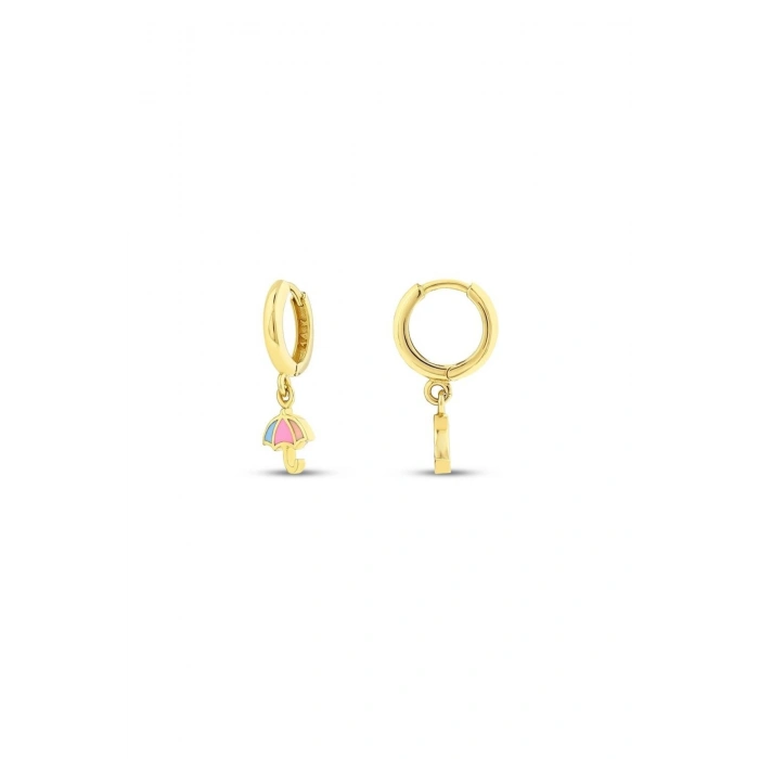 Altın Şemsiye Çocuk Küpe - 14K
