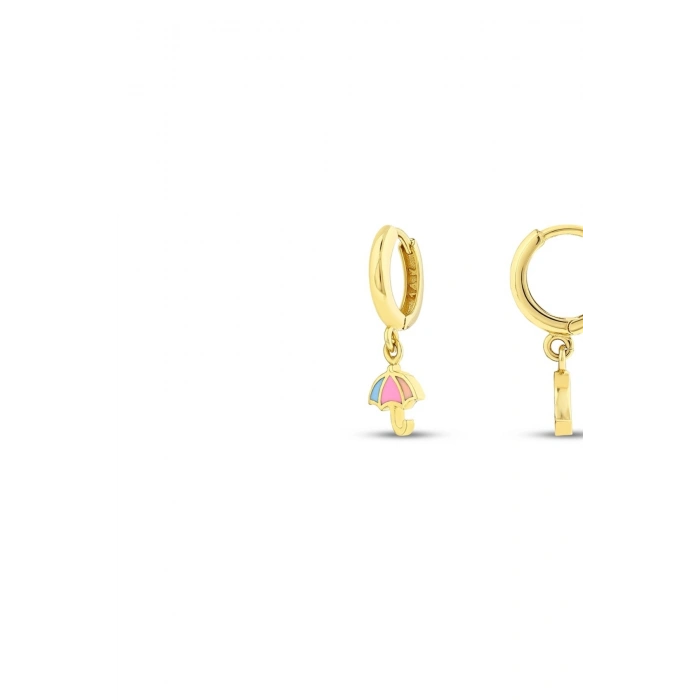Altın Şemsiye Çocuk Küpe - 14K