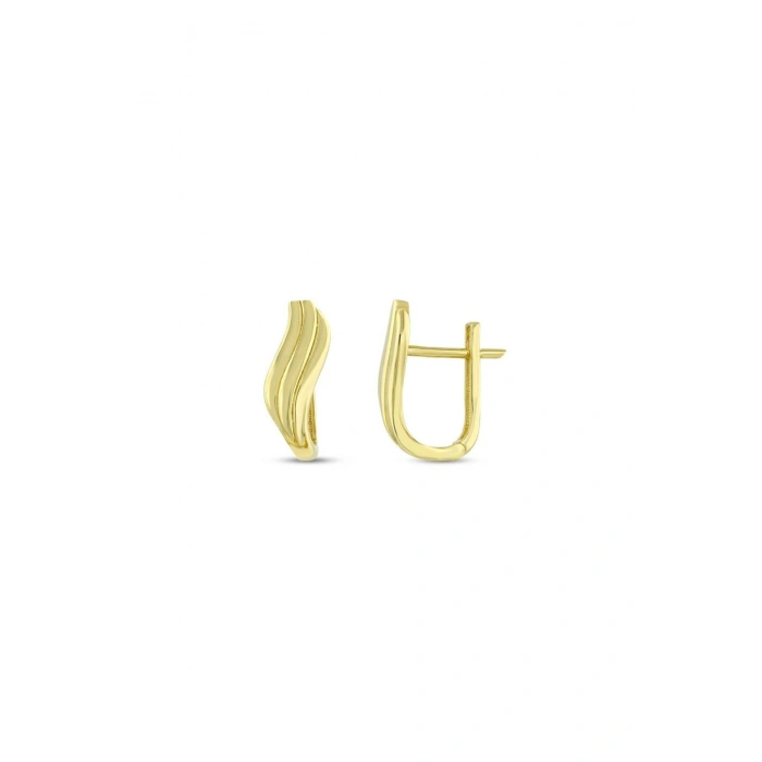 Altın Tasarım Küpe - 14K