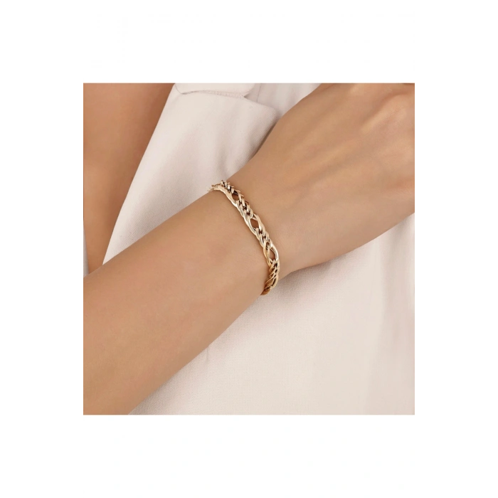 Altın Tasarım Zincir Bileklik - 14K