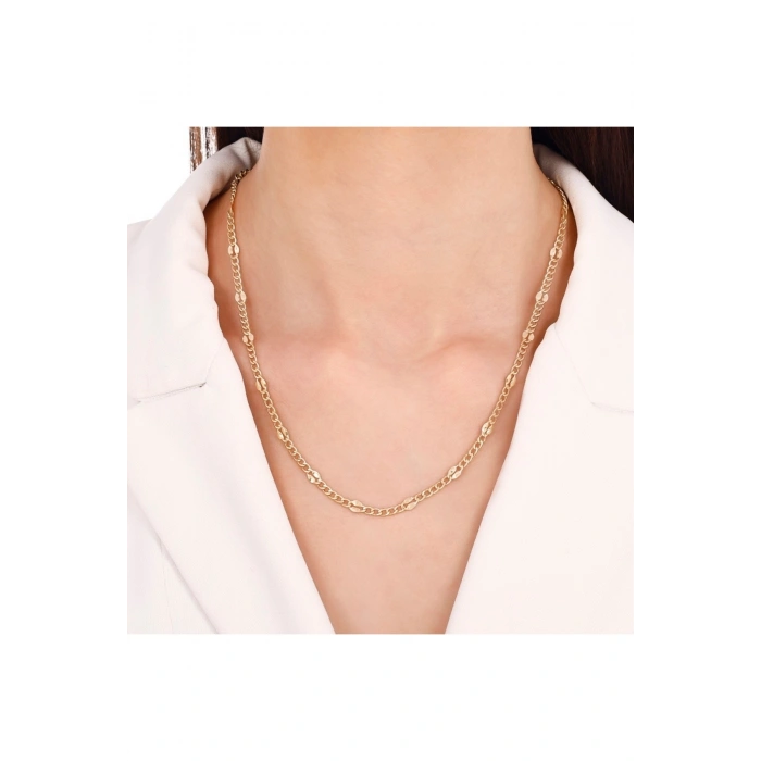 Altın Tasarım Zincir Kolye - 14K