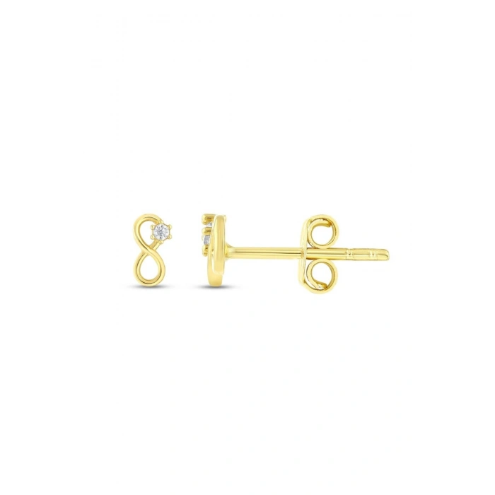 Altın Sonsuzluk Çocuk Küpe - 14K