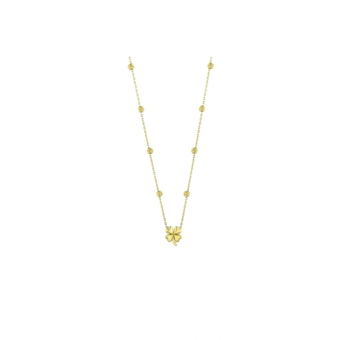 Altın Yonca Kolye - 14K