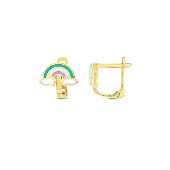 Altın Gökkuşağı Çocuk Küpe - 14K