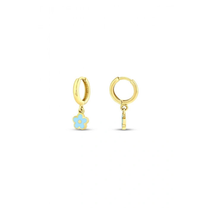 Altın Çiçek Çocuk Küpe - 14K