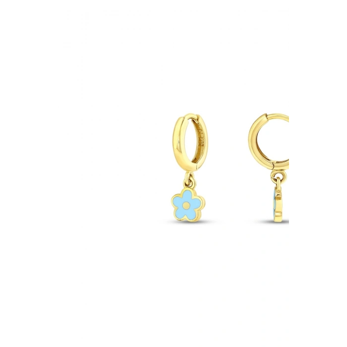 Altın Çiçek Çocuk Küpe - 14K