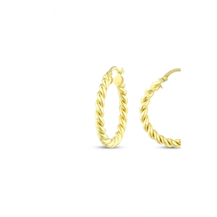 Altın Burgu Halka Küpe - 14K