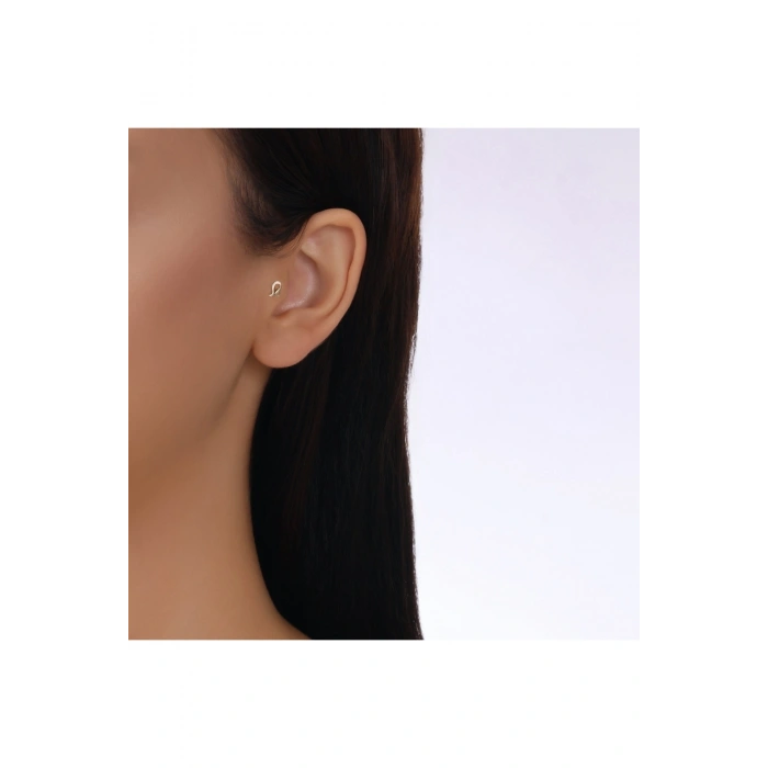 Altın Burç Aslan Tragus Piercing - 14K