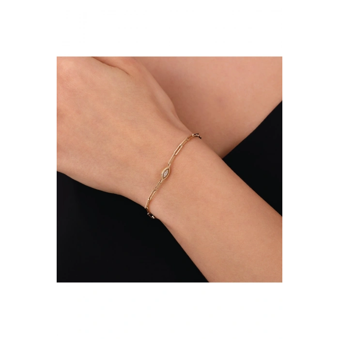 Altın Tasarım Zincir Bileklik - 14K