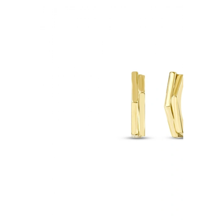 Altın Tasarım Halka Küpe - 14K