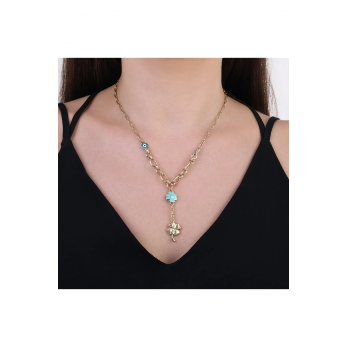 Altın Yonca Kolye - 14K