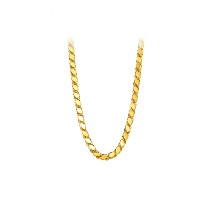 Altın Pullu Zincir Kolye - 14K