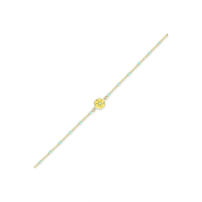 Altın Çiçek Çocuk Bileklik - 14K