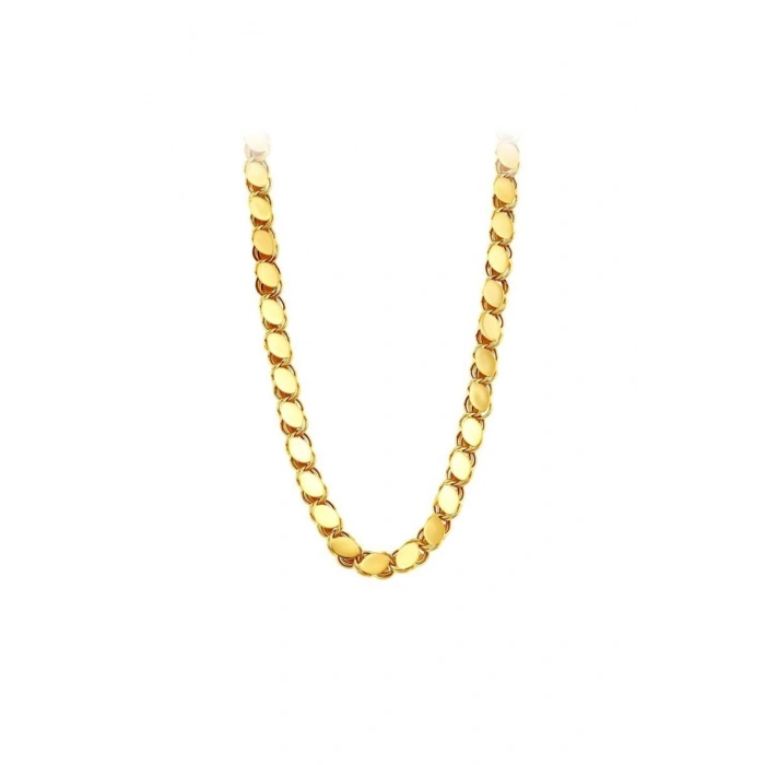 Altın Pullu Zincir Kolye - 14K