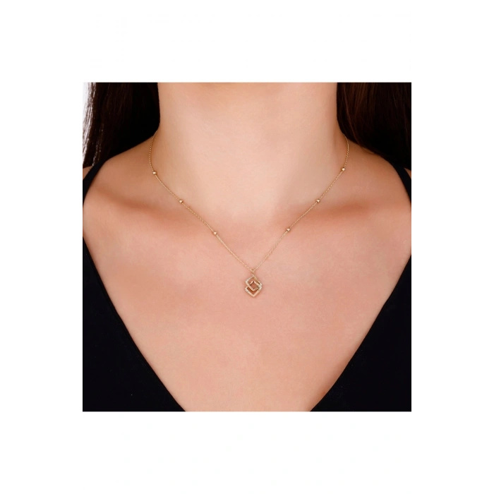 Altın Tasarım Kolye - 14K