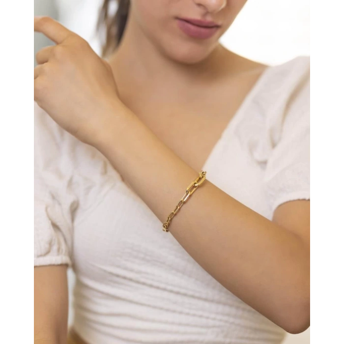 Yiğitbaşı Gold 14 Ayar Fancy Bileklik