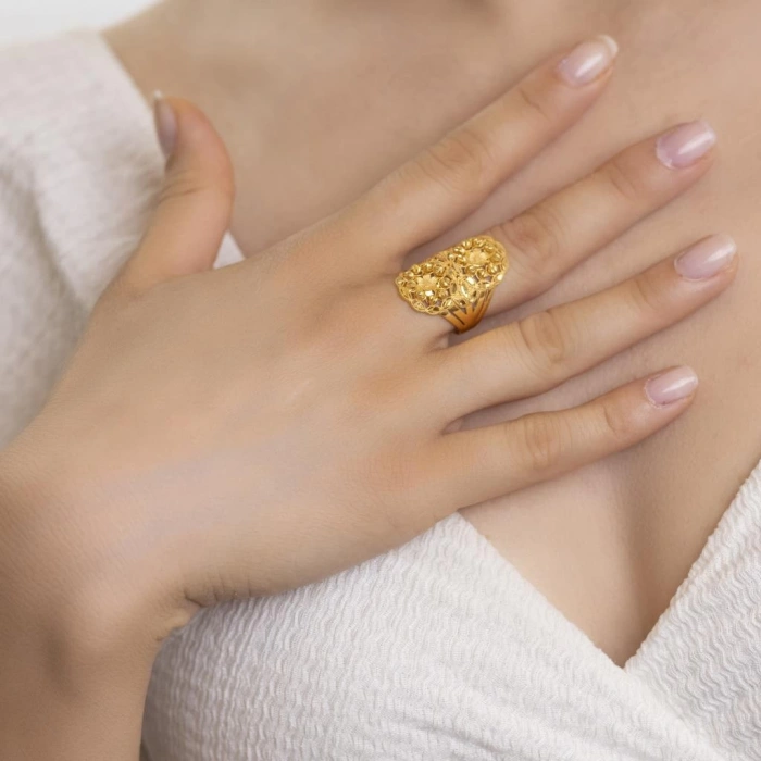 Yiğitbaşı Gold 22 Ayar Fancy Dorika Yüzük 3069