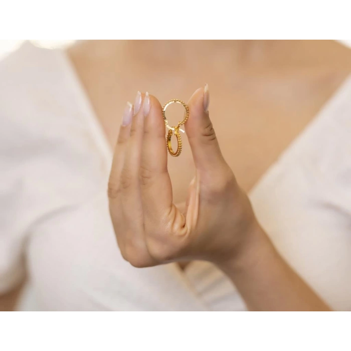 Yiğitbaşı Gold 22 Ayar Halka Küpe (3479)