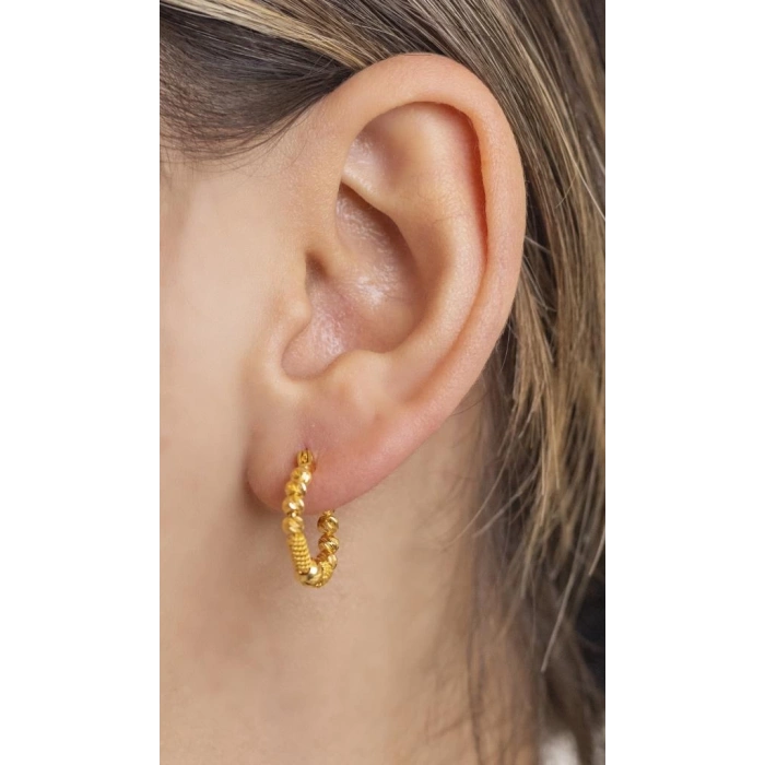 Yiğitbaşı Gold 22 Ayar Halka Küpe (3488)